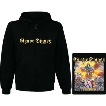 Pánské oblečení mikina s kapucí a zipem Grave Digger - Symbol Of Eternity