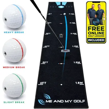 Tréninková pomůcka pro brankáře ME AND MY GOLF puttovací koberec Breaking Ball Putting Mat (7,5ft Travel Mat)