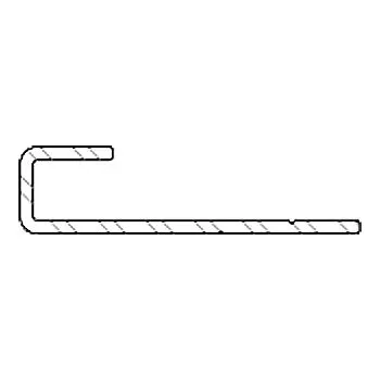 Stavební profil Počáteční a koncový profil 2761, 8x30x3000 mm, TWINSON O-WALL