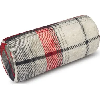 Polštář Válec Micro - dětský motiv průměr 15 x 35 cm červené čtvrece