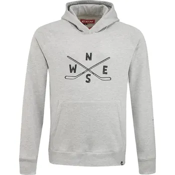 Chlapecká mikina Mikina CCM All Outside DIRECTION Hoodie Youth Athletic Grey Velikost: Youth L