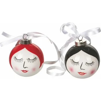 Vánoční ozdoba Sada 6 vánočních ozdob z dolomitu VDE Tivoli 1996 Fantasy, ø 7 cm ID_1402441