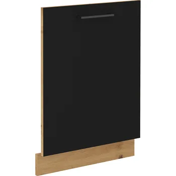 Kuchyňská linka Dvířka na myčku, černý mat / dub artisan, Monro ZM 713x596