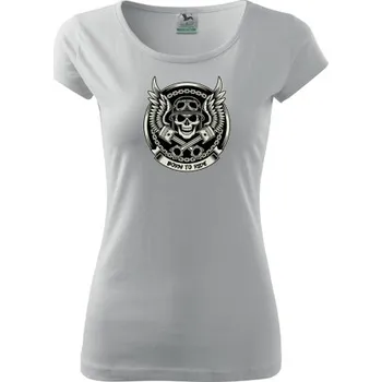 Dámské tričko Dámské Triko s moto motivem 113 Born to ride