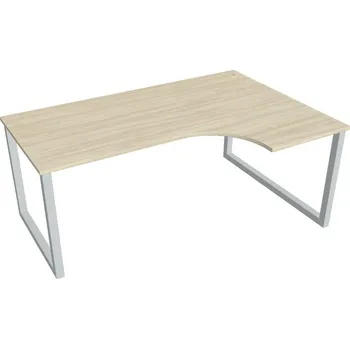 Kancelářský vozík HOBIS kancelářský stůl tvarový, ergo levý - UE O 1800 60 L, akát + doprava zdarma