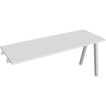 Kancelářský vozík HOBIS přídavný stůl rovný - UE A 1600 R, hloubka 60 cm, bílá + doprava zdarma