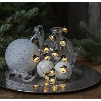 Vánoční dekorace Dekorační řetěz sněhuláci na baterie 12xLED StarTrading 729-39