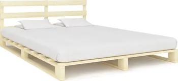 Postel Rám postele z palet 140 x 200 cm borovice