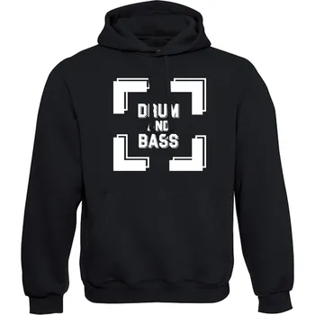 Pánská mikina DNBMARKET.CZ Pánská mikina s kapucí |D&B + NEURO| 3D Square Velikost: 4XL, Barva: Černá - Design 1