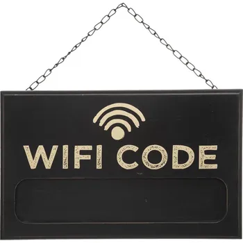 Atmosphera Černá křídová tabule WIFI CODE, 35 x 22 cm
