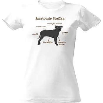 Dámské tričko Tričko s potiskem Anatomie stafíka dámské