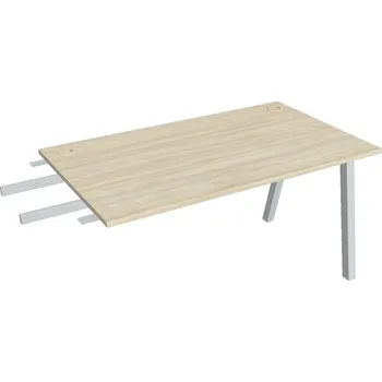 Kancelářský vozík HOBIS přídavný stůl do úhlu - US A 1400 RU, hloubka 80 cm, akát + doprava zdarma