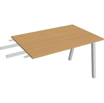 Kancelářský vozík HOBIS přídavný stůl do úhlu - US A 1200 RU, hloubka 80 cm, buk + doprava zdarma
