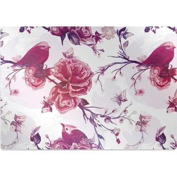 Podložka pod nábytek Podložka pod kolečkovou židli fialové ptáci