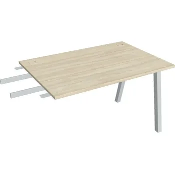 Kancelářský vozík HOBIS přídavný stůl do úhlu - US A 1200 RU, hloubka 80 cm, akát + doprava zdarma