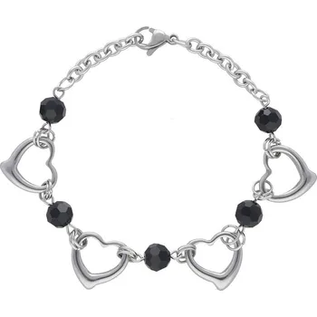 Náramek Doria Náramek se srdíčky stříbrná ocel G410