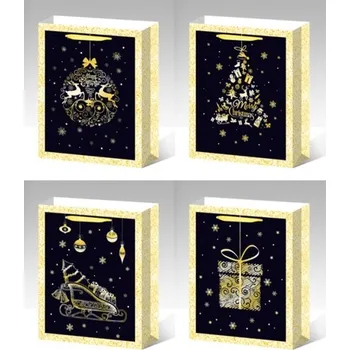 Impap Taška LUX 26x32x10cm L s glitry Vánoce-100