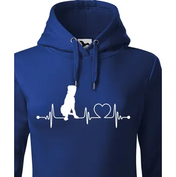 Dámská mikina Dámská mikina Irský vlkodav tep, Barva Modrá, Velikost M, Canvas Dámská mikina 1640