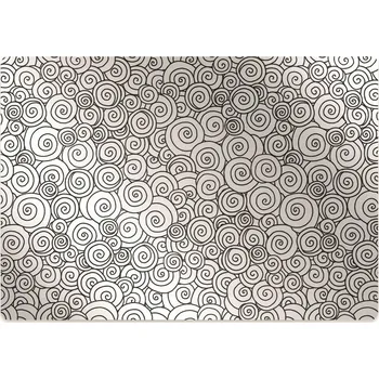 Podložka pod nábytek Podložka pod kancelářskou židli Černá a bílá víry