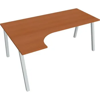 Kancelářský vozík HOBIS kancelářský stůl tvarový, ergo pravý - UE A 1800 P, třešeň + doprava zdarma