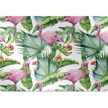 Podložka pod nábytek Podložka pod kancelářskou židli Listí a Flamingos