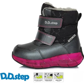 Dívčí zimní obuv D.D.STEP F61-260B Barva: Černá, Velikost: 27