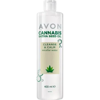Avon Cannabis Santiva Seeds Oil Micelární čisticí pleťová voda s olejem z konopných semínek 400 ml
