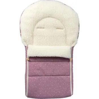 Fusak Dětský fusak s ovčí vlnou sportovní 12 starorůžová kapky