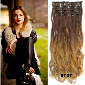 Příčesek Clip in sada OMBRE vlnitá - odstín 8T27