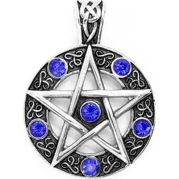 Přívěsek BRUNOshop.cz Přívěsek PENTAGRAM s kamínky stříbrná