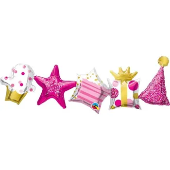 Godan Balón foliový girlanda narození holčičky růžová 104 cm