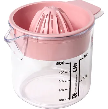 Dóza na potraviny PETRAplast Plastová odměrka citron 0,5 l Barva: Bílá