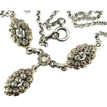 Náhrdelník ŠPERKY-NM, Stříbrný náhrdelník s markazity 263 portugal Délka náhrdelníku: 45 cm