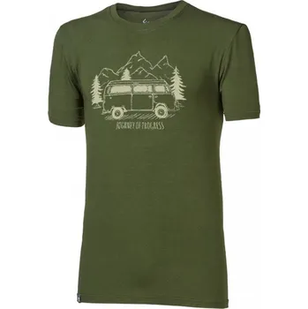 Pánské tričko Triko krátké pánské Progress PIONEER BULLI, khaki Velikost: 3XL