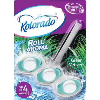 WC čistič Kolorado Roll Aroma Three-phase toilet block GREEN VETIVER 51 g
