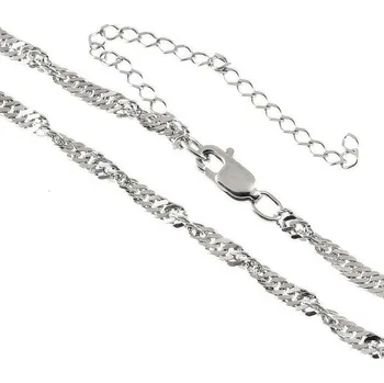 Řetízek ŠPERKY-NM, Stříbrný řetízek lambáda rhodiovaný 1203 Délka řetízku: 45 cm