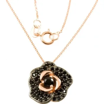 Náhrdelník ŠPERKY-NM, Dámský náhrdelník růže růžové zlato 862 Délka náhrdelníku: 42 cm