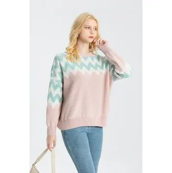 Dámský svetr Svetřík P8891 Itálie barva: růžová-starorůžová, velikost: L/XL