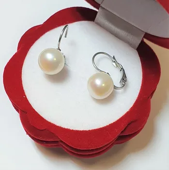 Souprava šperků Náušnice s bílou sladkovodní perlou chirurgická ocel VL 466-1