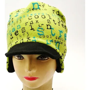 Kukla Zimní čepice na uši s kšiltem RDX 3912 potisk Barva: Zelená, Velikost: 5 (5-7 let)