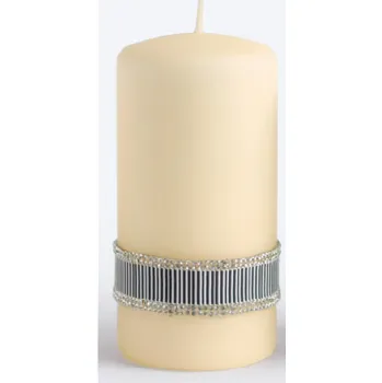 Svíčka Svíčka válec Crystal Black velký krémová