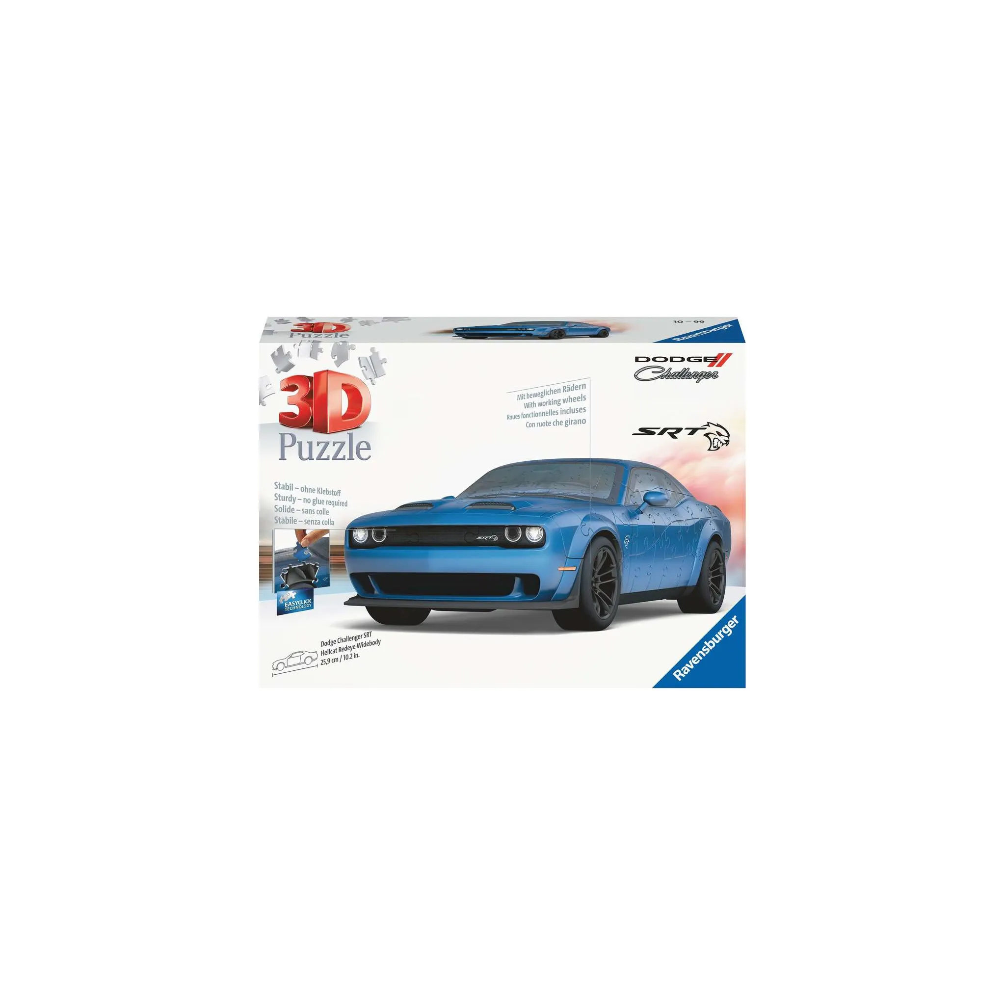foto 3D puzzle Ravensburger 112838 Dodge Challenger SRT Hellcat Widebody 108 dílků