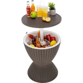 Zahradní stůl Tempo Kondela Zahradní chladící stolek, šedá, FABIR