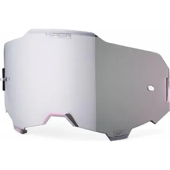 Motocyklové brýle Plexi ARMEGA, 100% (HIPER stříbrné chromové, Anti-fog)