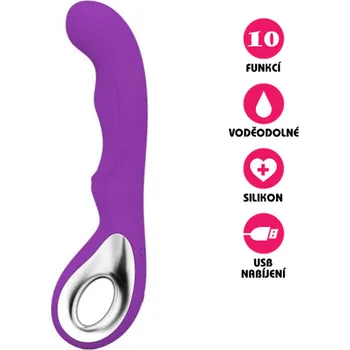 Vibrátor VšeNaSex.cz Silikonový vibrátor G-Spot Anna fialový