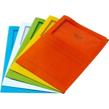 Zakládací obal L s okénkem - A4, papírový, modrý, 1 ks