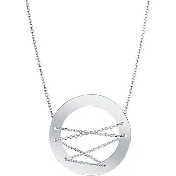 Náhrdelník ŠPERKY-NM, Stříbrný dlouhý náhrdelník kruh 1015 Délka náhrdelníku: 80 a více