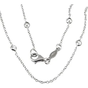 Náhrdelník ŠPERKY-NM, Dámský náhrdelník se zirkony bílé zlato 899 Délka náhrdelníku: 42 cm