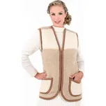 Ovčí věci Vesta z ovčí vlny ALPEN ZIP dvoubarevná Velikost: 5XL