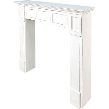 Clayre & Eef Ellsa dekorativní krbová římsa 125 x 27 x 108 cm bílá antik Krbová obestavba Clayre & Eef Ellsa dekorativní krbová římsa 125 x 27 x 108 cm bílá antik